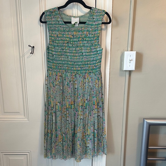 Anna Sui Dresses & Skirts - Anna Sui Colorful Smocked Sleeveless Dress